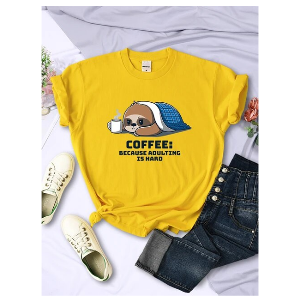 Cute Sloth Because Adulting Is Head Tshirt