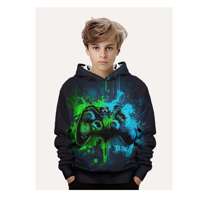 Fashion Colorful Gamepad 3D Print Cute Hoodie For Kids Boys