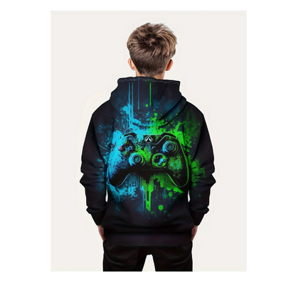 Fashion Colorful Gamepad 3D Print Cute Hoodie For Kids Boys