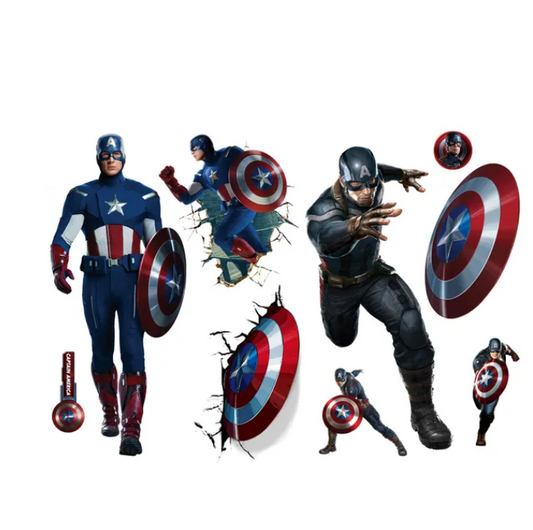 Captain America Wall Stickers For Kids Room