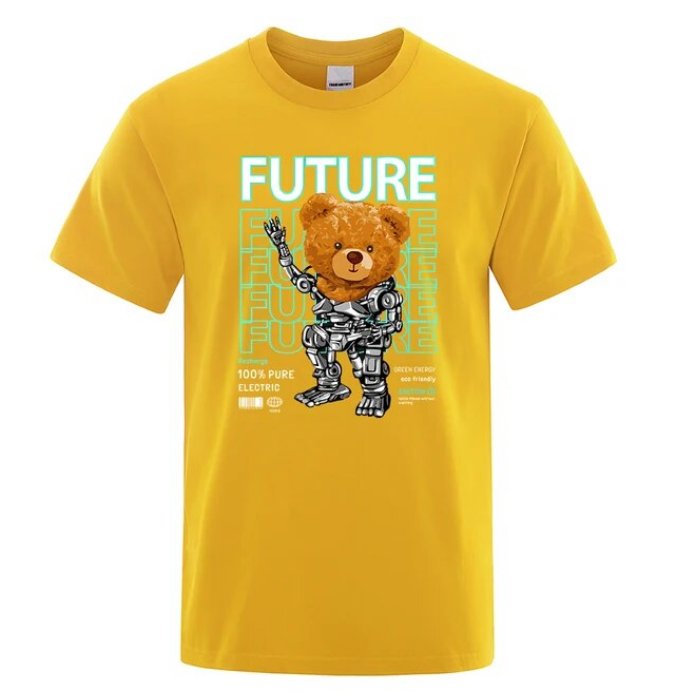 Pure Electric In Future Teddy Bear Men Tshirts