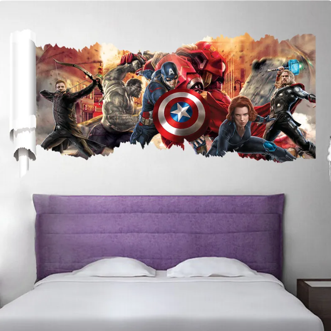 3D Avengers Wall Stickers Marvel Movie