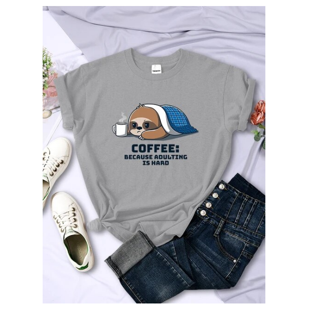 Cute Sloth Because Adulting Is Head Tshirt