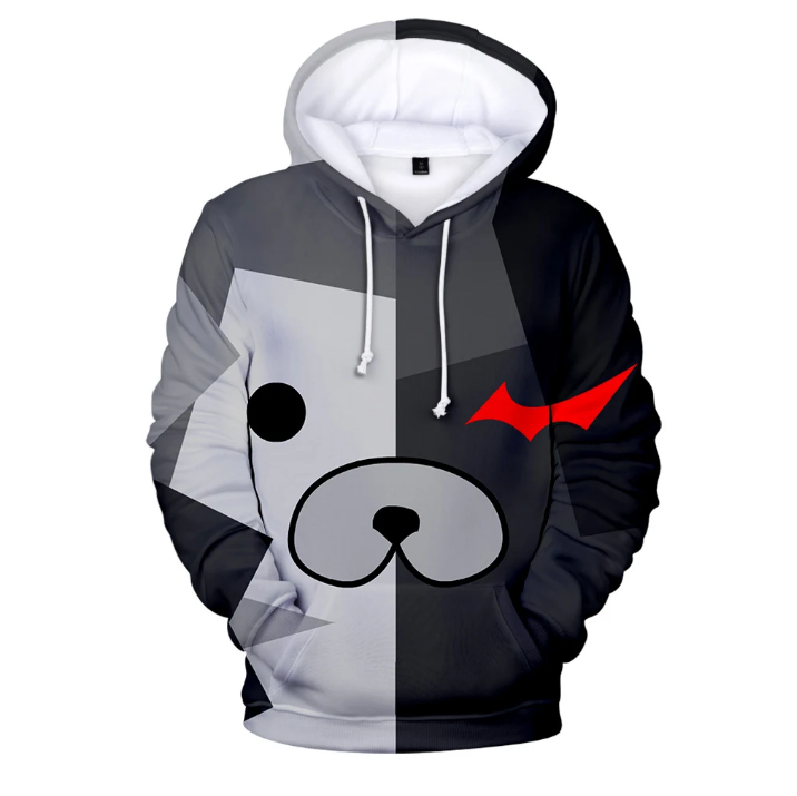 Monokuma 3D Print Hoodies Anime Danganronpa Game Hooded