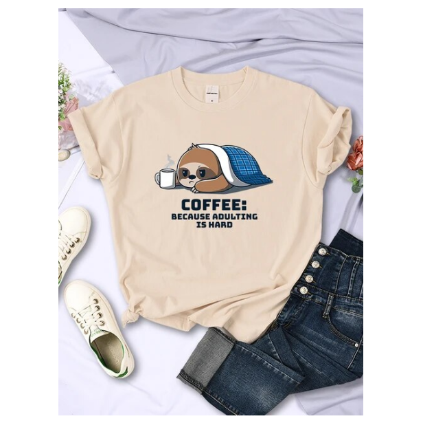 Cute Sloth Because Adulting Is Head Tshirt