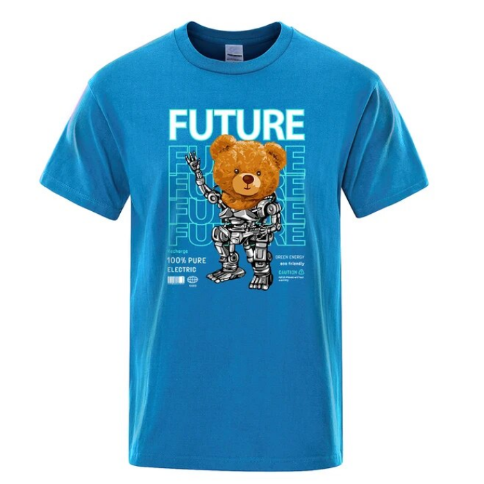 Pure Electric In Future Teddy Bear Men Tshirts