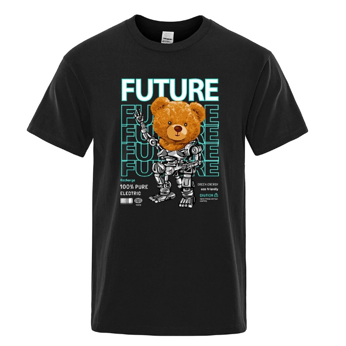 Pure Electric In Future Teddy Bear Men Tshirts