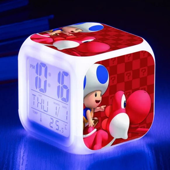 Super Mario Bros LED Alarm Clock For Gamers