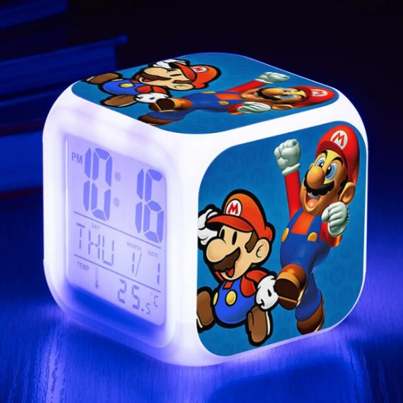 Super Mario Bros LED Color Changing Alarm Clock