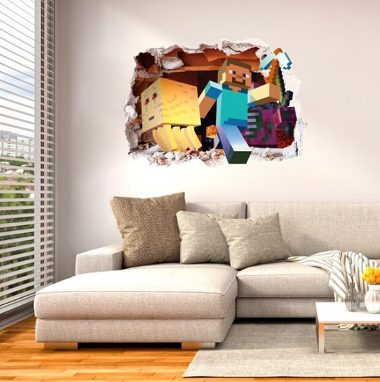 Minecraft Sticker Wall Decor For Kids