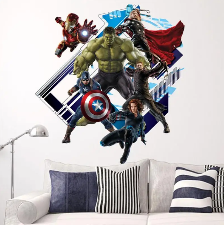 3D Avengers Wall Stickers Marvel Movie Decoration