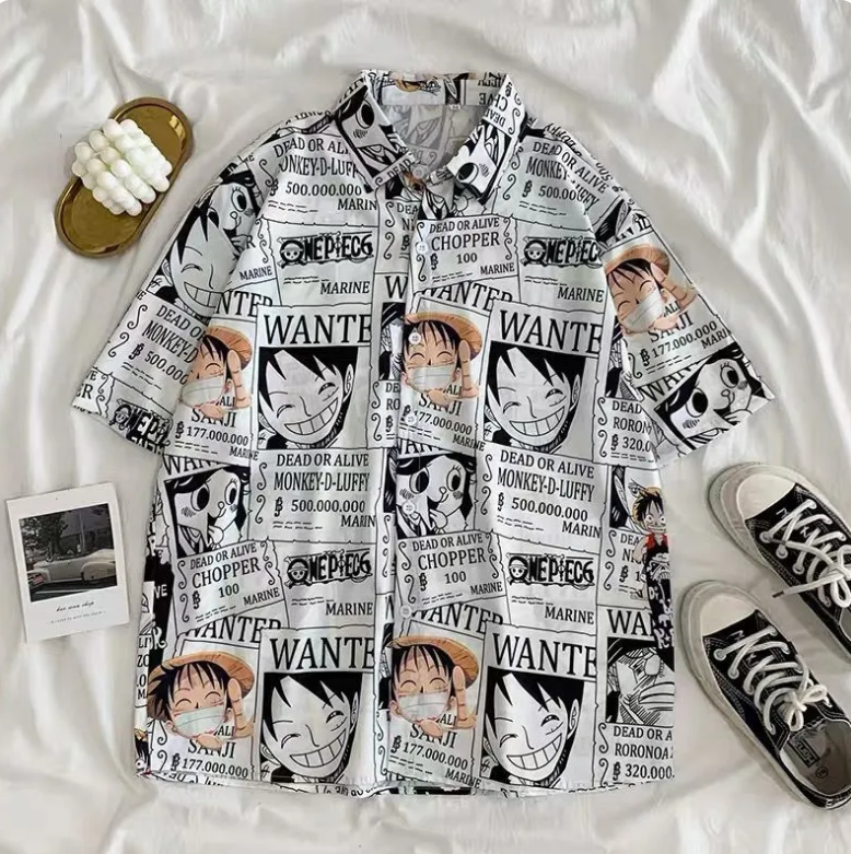 One Piece Luffy Printed Vintage Shirt Summer - DUGO