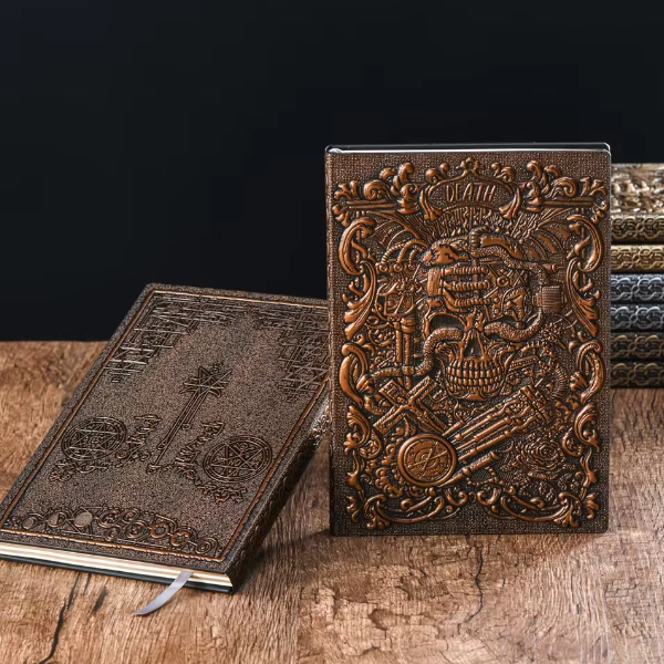 Journal Embossed Writing Notebook Handmade Leather Cover Diary Gift