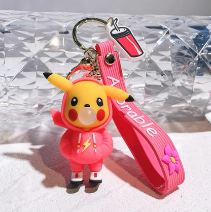 Pokemon Anime Peripheral Kawaii Cartoon Pikachu Keychain