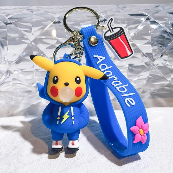 Pokemon Anime Peripheral Kawaii Cartoon Pikachu Keychain