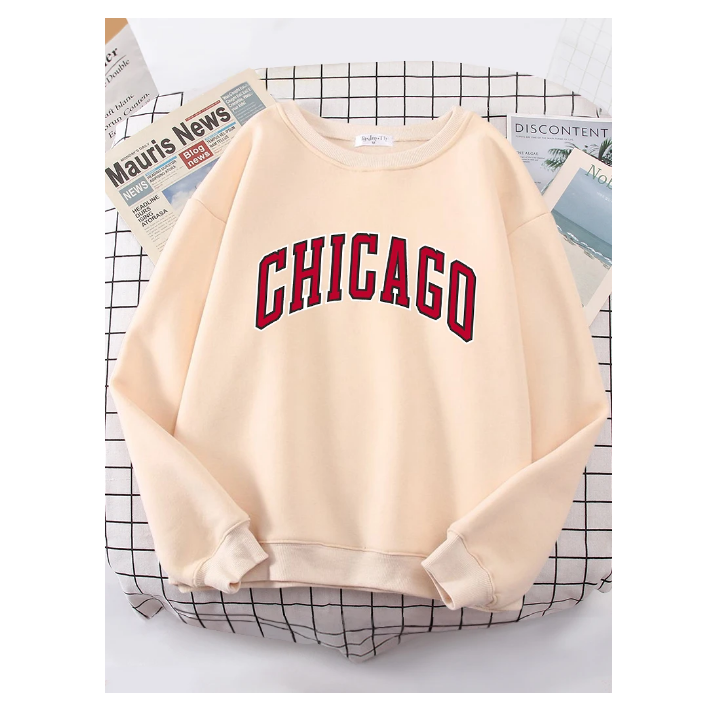 American City Chicago Sweatshirt Hip Hop Casual