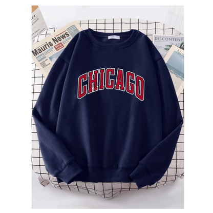 American City Chicago Sweatshirt Hip Hop Casual