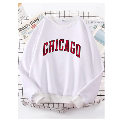 American City Chicago Sweatshirt Hip Hop Casual