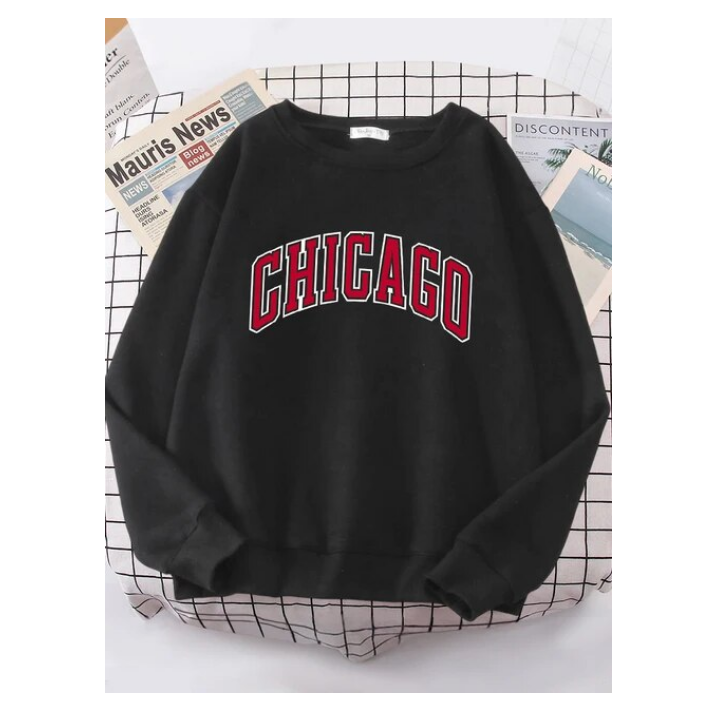 American City Chicago Sweatshirt Hip Hop Casual