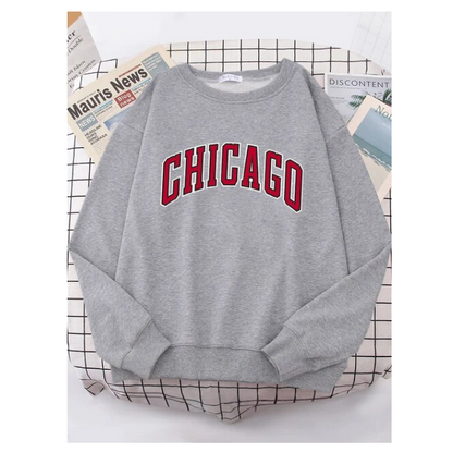 American City Chicago Sweatshirt Hip Hop Casual