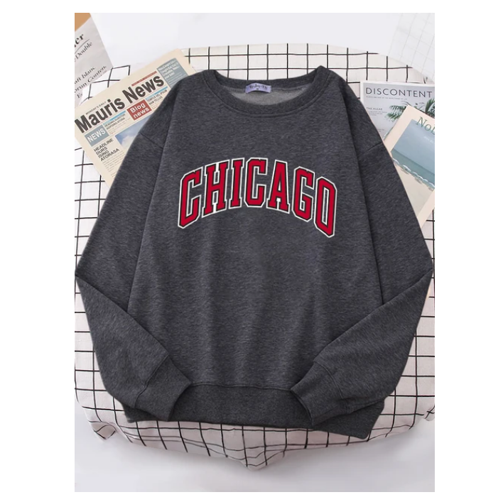 American City Chicago Sweatshirt Hip Hop Casual