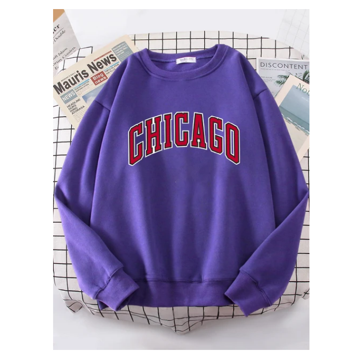 American City Chicago Sweatshirt Hip Hop Casual