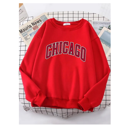 American City Chicago Sweatshirt Hip Hop Casual