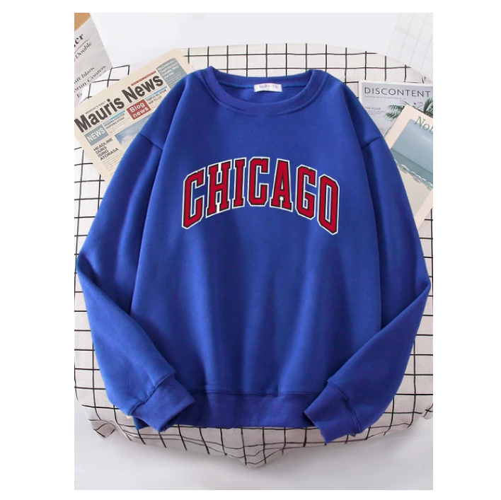 American City Chicago Sweatshirt Hip Hop Casual