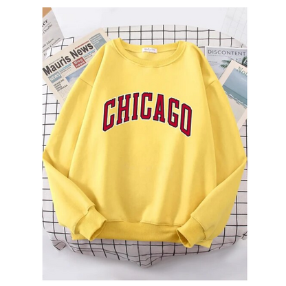 American City Chicago Sweatshirt Hip Hop Casual