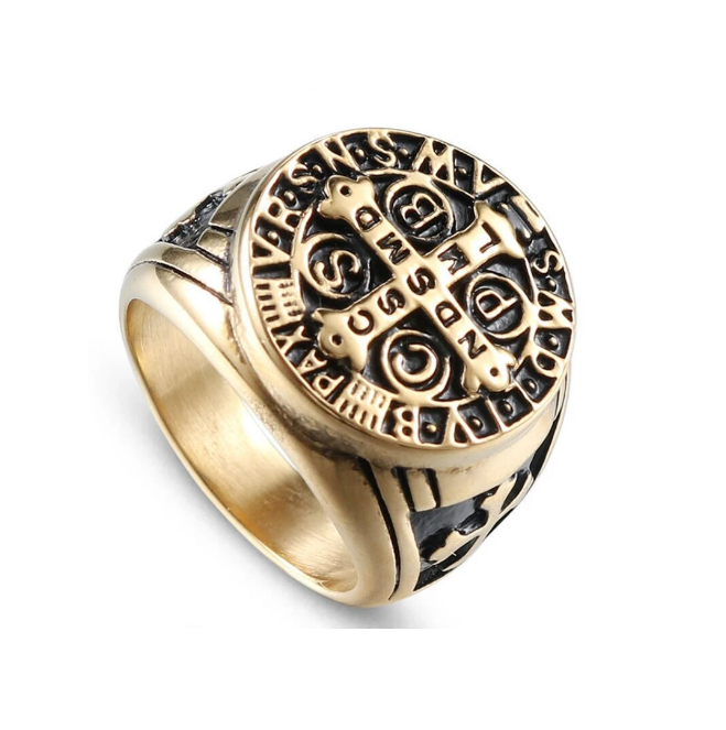 Ring Antique Silver Plated Metal Retro