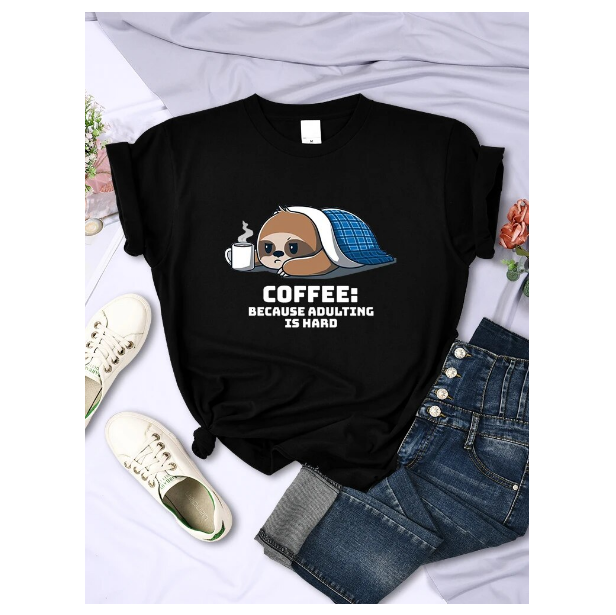 Cute Sloth Because Adulting Is Head Tshirt