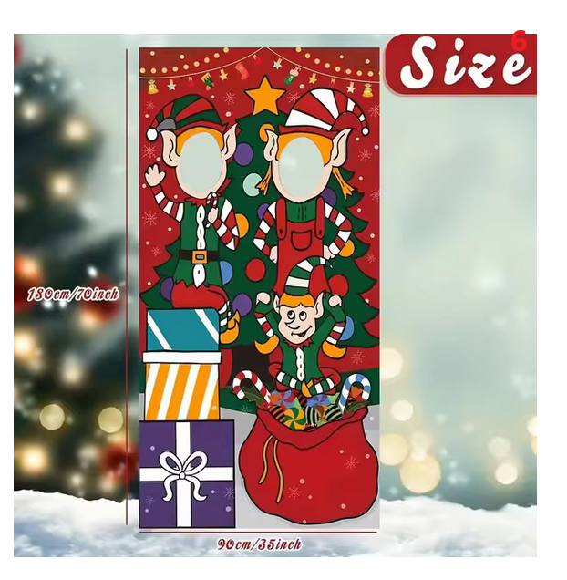 Christmas door cover Santa Claus Decoration