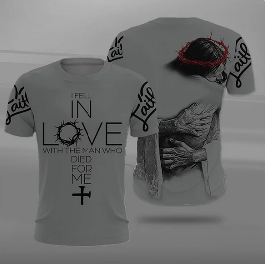 Men Vintage Tshirt 3d Christian Jesus