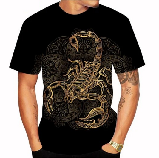 Summer Fashion Scorpion 3D Printed Unisex Cool Tshirt