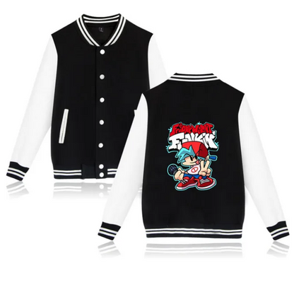 Friday Night Funkin Varsity Baseball Bomber Jacket Hip Hop