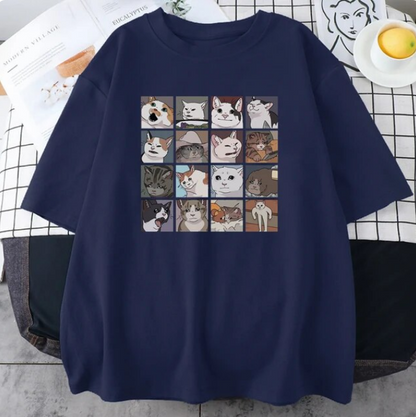 Meme Cats Puzzle Hoodie Harajuku Print Men TshirtMeme Cats Puzzle Hoodie Harajuku Print Men Tshirt