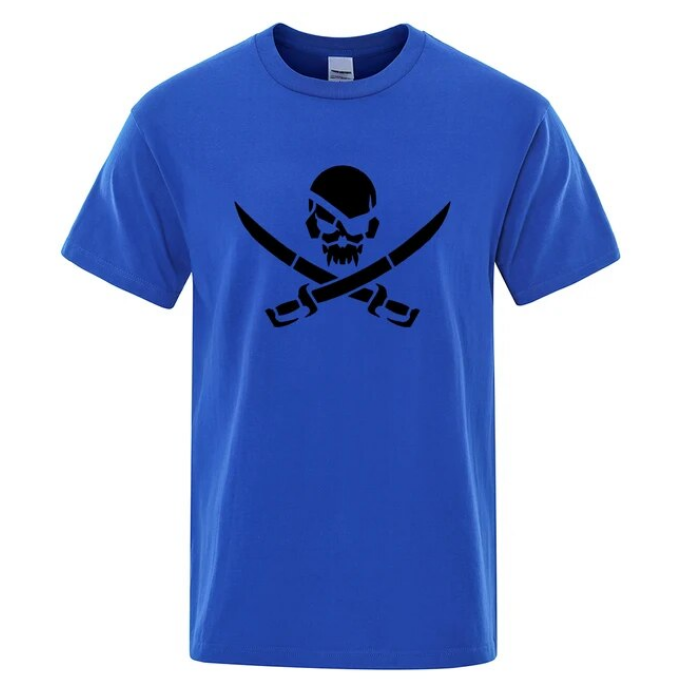 Pirate Skull Logo Funny Print Tshirts