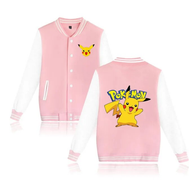 Baseball Jacket Pokemon Pikachu Streetwear