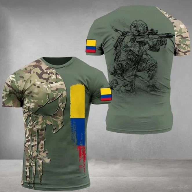 Tshirt Colombian Army Flag 3D Unique