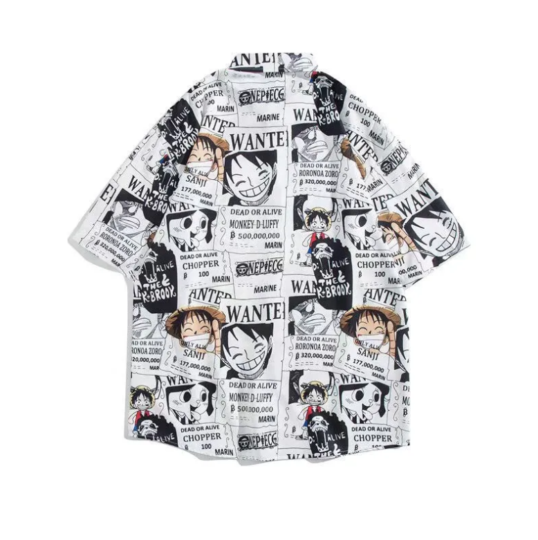 One Piece Luffy Printed Vintage Shirt Summer - DUGO