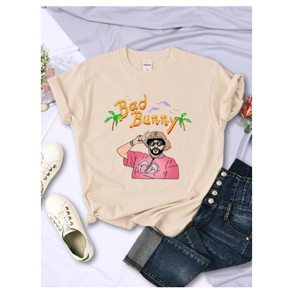 Beach Coconut Bad Bunny Holiday Style Design Women Tshirt