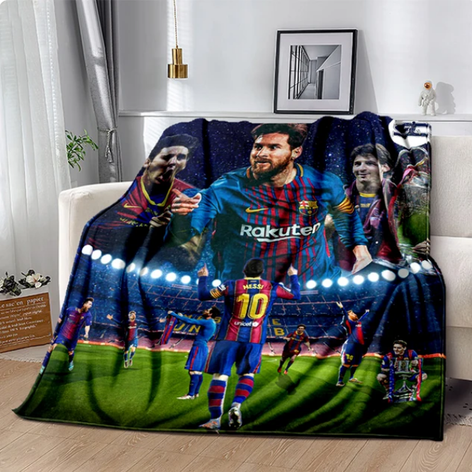 Messi Pattern Blanket Home Office Casual Sofa Blanket