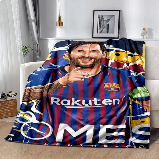 Messi Pattern Blanket Home Office Casual Sofa Blanket Unique