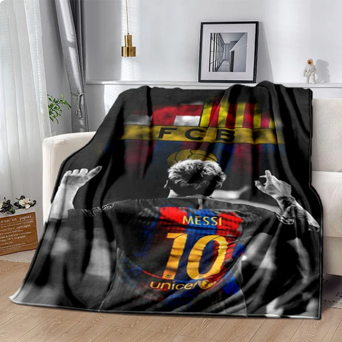 Messi Pattern Blanket Home Office Casual Sofa Blanket Creative