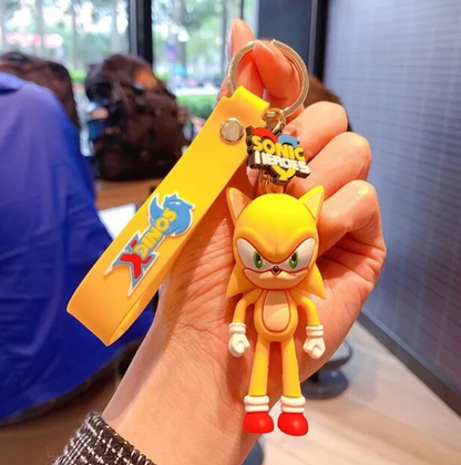 Sonic Accessories New Anime Figure Car Keychain Cute