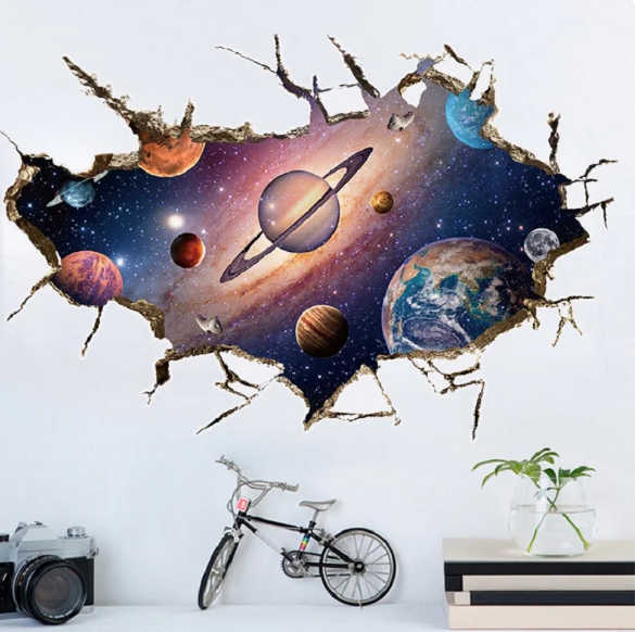 Space Galaxy Planets Wall Sticker