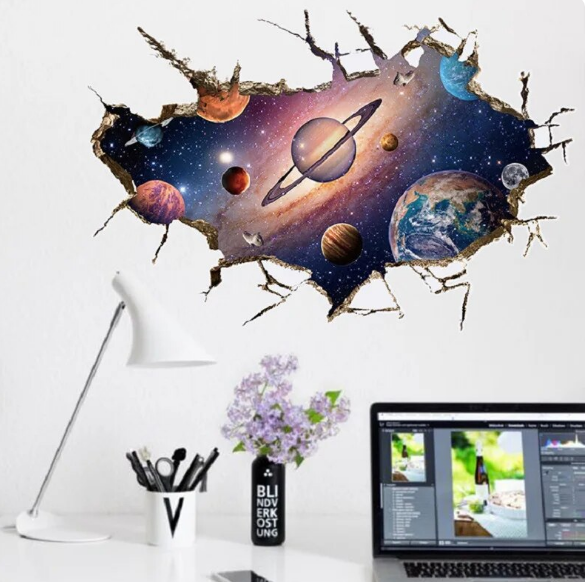 Space Galaxy Planets Wall Sticker