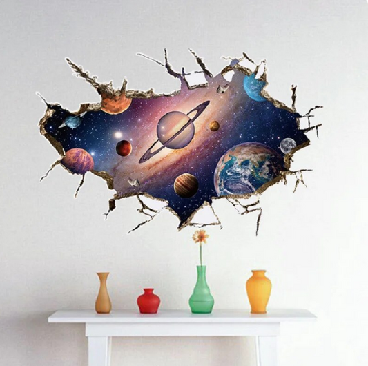 Space Galaxy Planets Wall Sticker