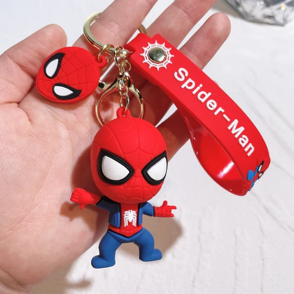 Superhero Spiderman Keychains Cartoon Spider Man Doll