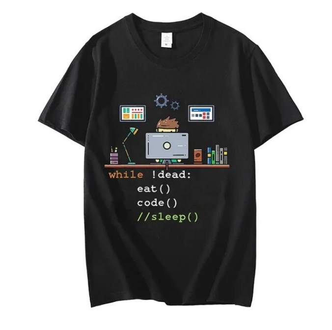 Tshirt Funny Tees Computer Science Python Programmer Eat Code Sleep